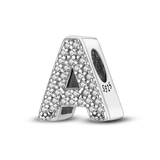925 Silver Alphabet Series Charms Beads for 3mm Bracelet