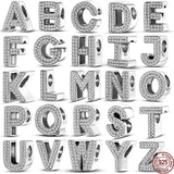 925 Silver Alphabet Series Charms Beads for 3mm Bracelet