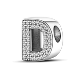 925 Silver Alphabet Series Charms Beads for 3mm Bracelet