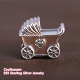 925 Silver Running Shoe & Dress Mother & Daughter Charm