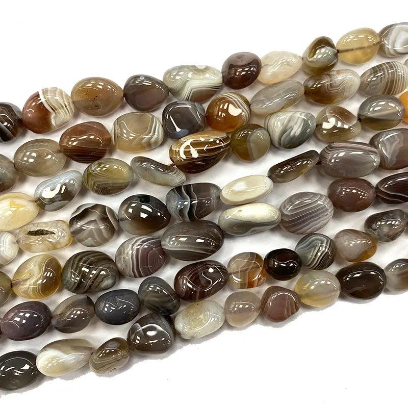 Gray Persia Agate 8-10mm Stone Beads for Jewelry Making