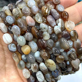 Gray Persia Agate 8-10mm Stone Beads for Jewelry Making
