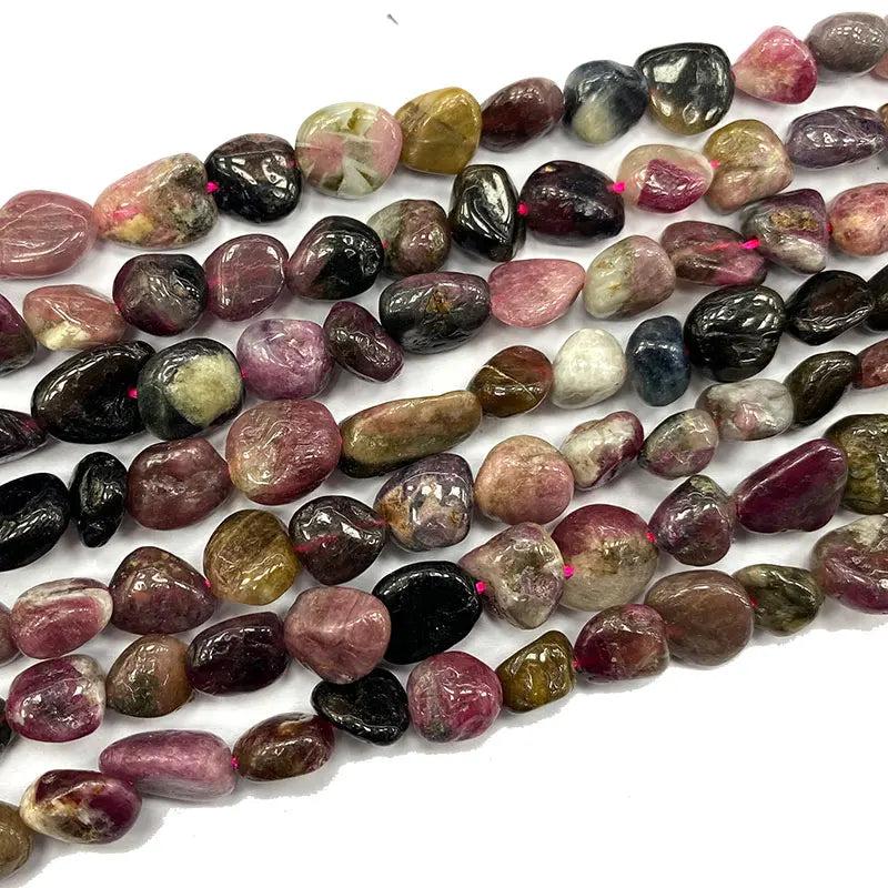 8-10mm Tourmaline Stone Beads for Bracelet Making 15''