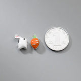 TrustDavis 999 Sterling Silver Carrot Rabbit Beads DIY Fit Bracelet Necklace