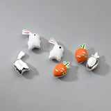 TrustDavis 999 Sterling Silver Carrot Rabbit Beads DIY Fit Bracelet Necklace