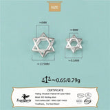 TrustDavis 925 Silver Star Spacer Beads DIY Fit Bracelet Necklace Jewelry