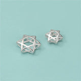 TrustDavis 925 Silver Star Spacer Beads DIY Fit Bracelet Necklace Jewelry