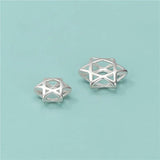TrustDavis 925 Silver Star Spacer Beads DIY Fit Bracelet Necklace Jewelry