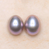 Natural Pearl Oval Shape Gray Beads DIY Earrings Jewelry Making
