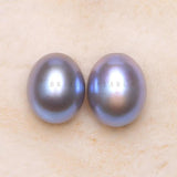 Natural Pearl Oval Shape Gray Beads DIY Earrings Jewelry Making