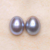 Natural Pearl Oval Shape Gray Beads DIY Earrings Jewelry Making