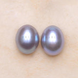 Natural Pearl Oval Shape Gray Beads DIY Earrings Jewelry Making