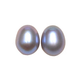 Natural Pearl Oval Shape Gray Beads DIY Earrings Jewelry Making