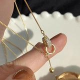 925 Silver Circle Necklace Small Round Bead Pendant Choker Gift