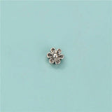 TrustDavis 925 Silver Flower Charm Separator Beads DIY Jewelry DZ671