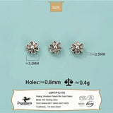 TrustDavis 925 Silver Flower Charm Separator Beads DIY Jewelry DZ671
