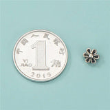 TrustDavis 925 Silver Flower Charm Separator Beads DIY Jewelry DZ671