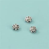 TrustDavis 925 Silver Flower Charm Separator Beads DIY Jewelry DZ671