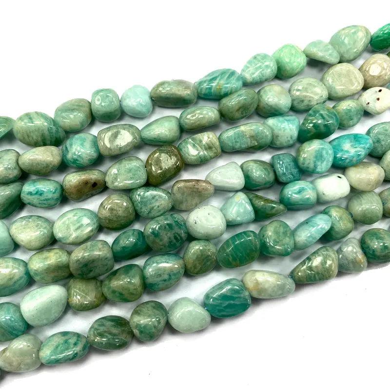Green Amazonite 8-10mm Stone Beads for Jewelry Making
