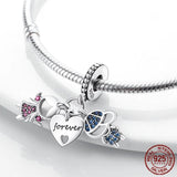 925 Silver Moment Key Ring Bag Charm Holder for Women