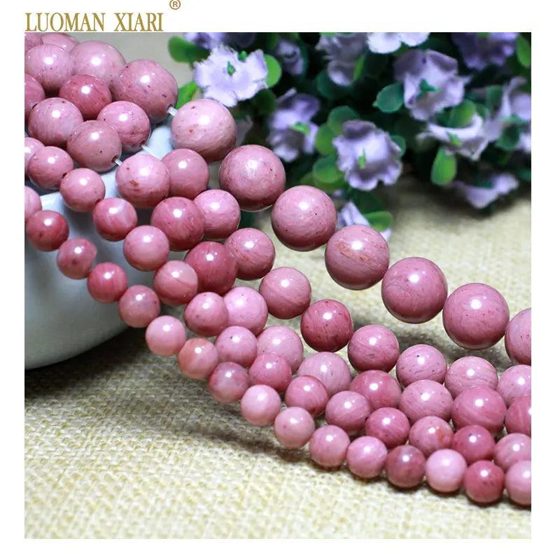 5A Natural Rhodochrosite Red Gemstone Beads 4/6/8/10 MM