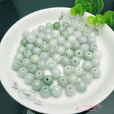 10PC Natural Emerald Jadeite Macroporous Ball Beads DIY Bangle Charm Jewellery