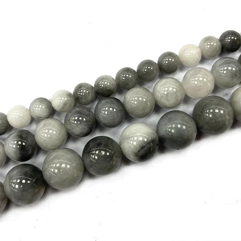 Natural Grey Hawks Eye Gemstone Beads 6/8/10MM 15''