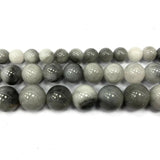 Natural Grey Hawks Eye Gemstone Beads 6/8/10MM 15''