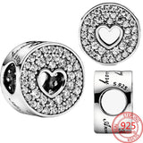 Sparkling Round Cutout Pav? & Heart Anniversary Charm Bracelet