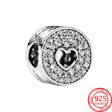 Sparkling Round Cutout Pav? & Heart Anniversary Charm Bracelet