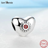 925 Sterling Silver Flower Charm Pendant Bead for Bracelet DIY Jewelry