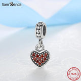 925 Sterling Silver Flower Charm Pendant Bead for Bracelet DIY Jewelry