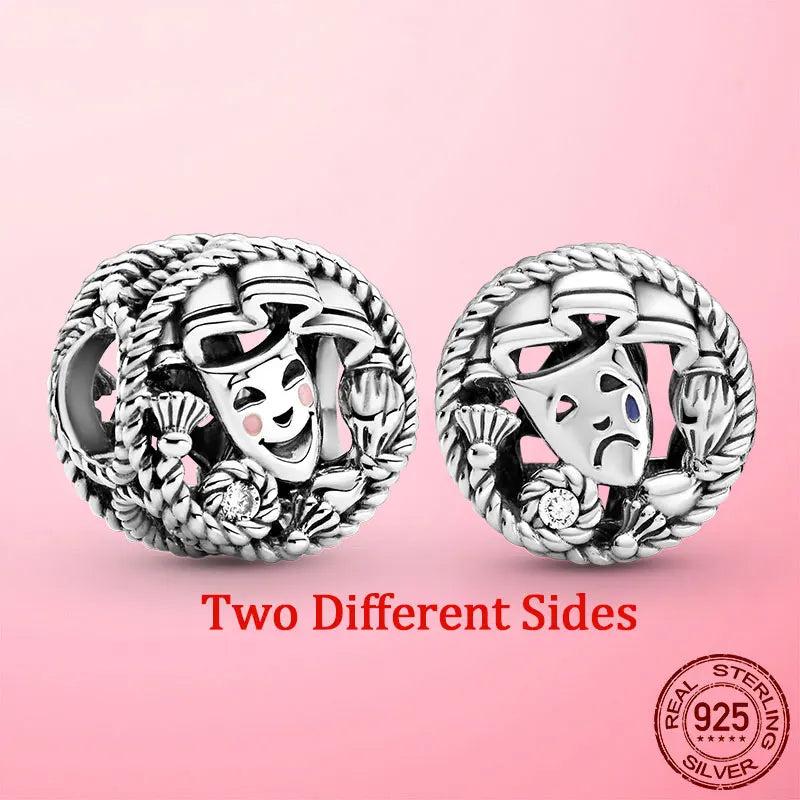 925 Sterling Silver Hollow Bead Charm for Bracelet Pendant Making