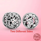 925 Sterling Silver Hollow Bead Charm for Bracelet Pendant Making