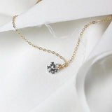 Zircon Necklace 925 Silver Plated 14k Chain Jewelry Gift