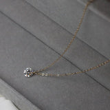 Zircon Necklace 925 Silver Plated 14k Chain Jewelry Gift