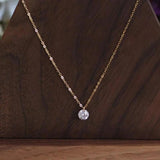 Zircon Necklace 925 Silver Plated 14k Chain Jewelry Gift