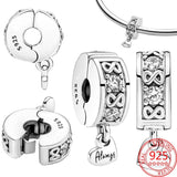 925 Silver Rose Heart-blazing Love Eternal Pendant Fixing Clip