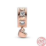 925 Silver Rose Heart-blazing Love Eternal Pendant Fixing Clip