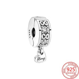 925 Silver Rose Heart-blazing Love Eternal Pendant Fixing Clip