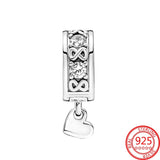925 Silver Rose Heart-blazing Love Eternal Pendant Fixing Clip