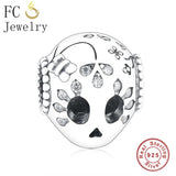 925 Silver European Grandpa Girl Skull Bead for Charm Bracelet