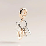 925 Sterling Silver Charm Rose Family Pendant Beads DIY Jewelry