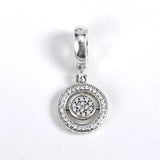 925 Silver Charm Spinning Hearts Crystal Beads Pan Bracelet Necklace