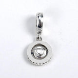 925 Silver Charm Spinning Hearts Crystal Beads Pan Bracelet Necklace