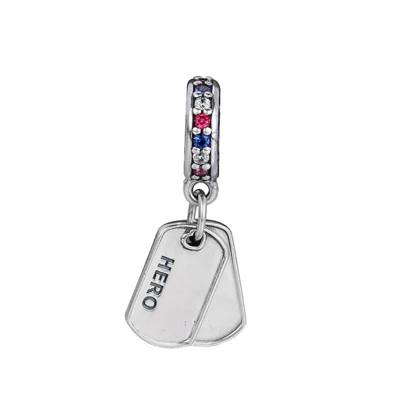 Hero Signature Pendant 925 Sterling Silver Charms for Women Bracelets