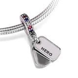 Hero Signature Pendant 925 Sterling Silver Charms for Women Bracelets