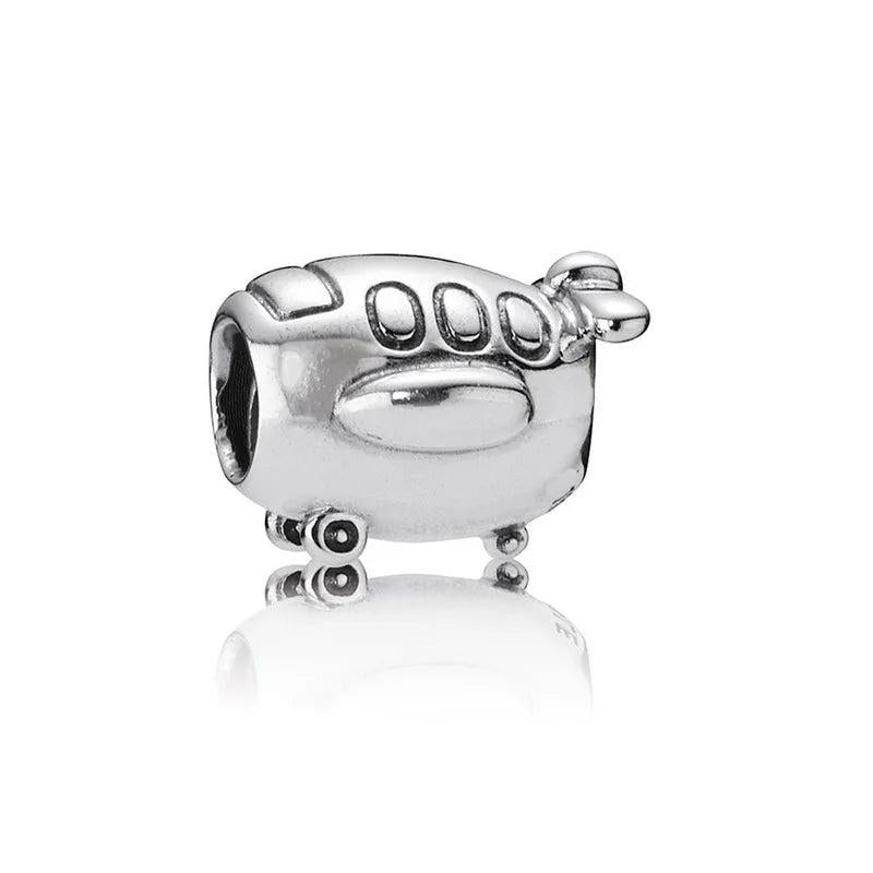 925 Silver Airplane Charm for Women Bracelet