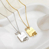 European/American Diamond Monogram Necklace