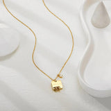 European/American Diamond Monogram Necklace